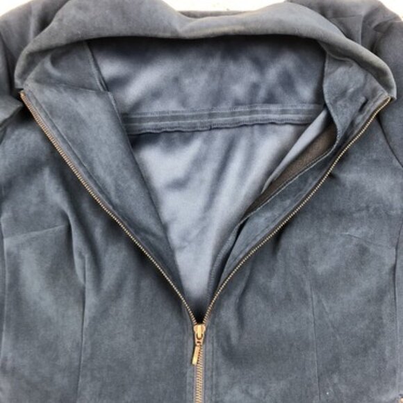 Cato Size 20W Women's Blue Long Sleeve Suit Style Full Zip Jacket With Pockets - Picture 9 of 10